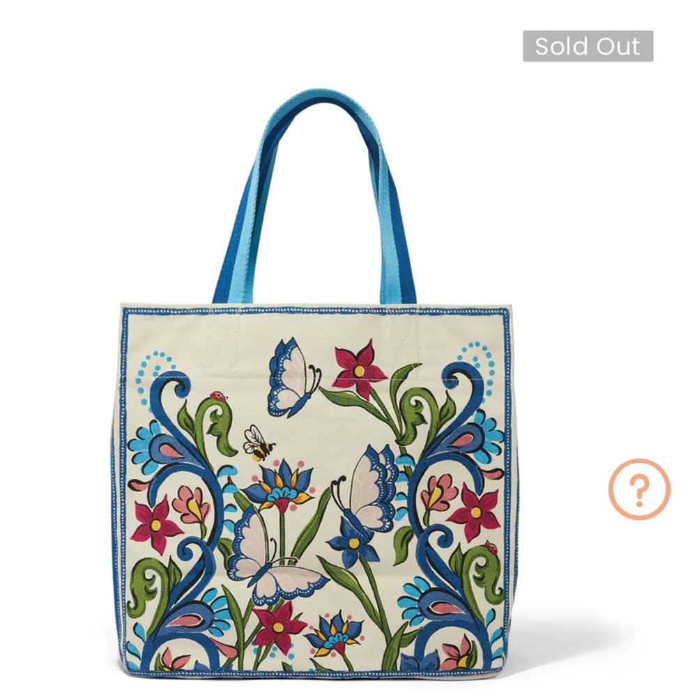 Brighton Butterfly Garden Tote 2024 Canvas Style #D30289 SOLD OUT ONLINE - Picture 2 of 10